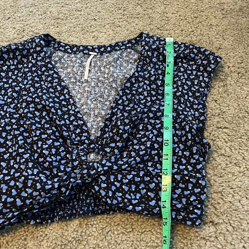 Free people havana‎ honey crop top hearts women’s size large